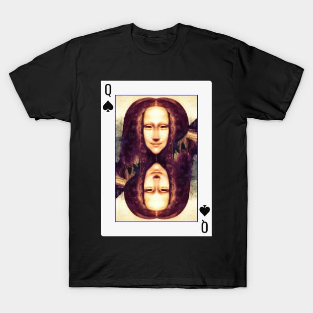 Queen Of Spades Design T-Shirt by Pikmi